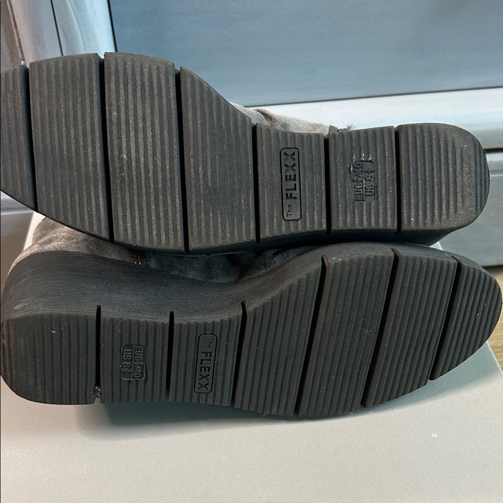 THE FLEXX Gray Suede Wedge Ankle Boots - Picture 5 of 6